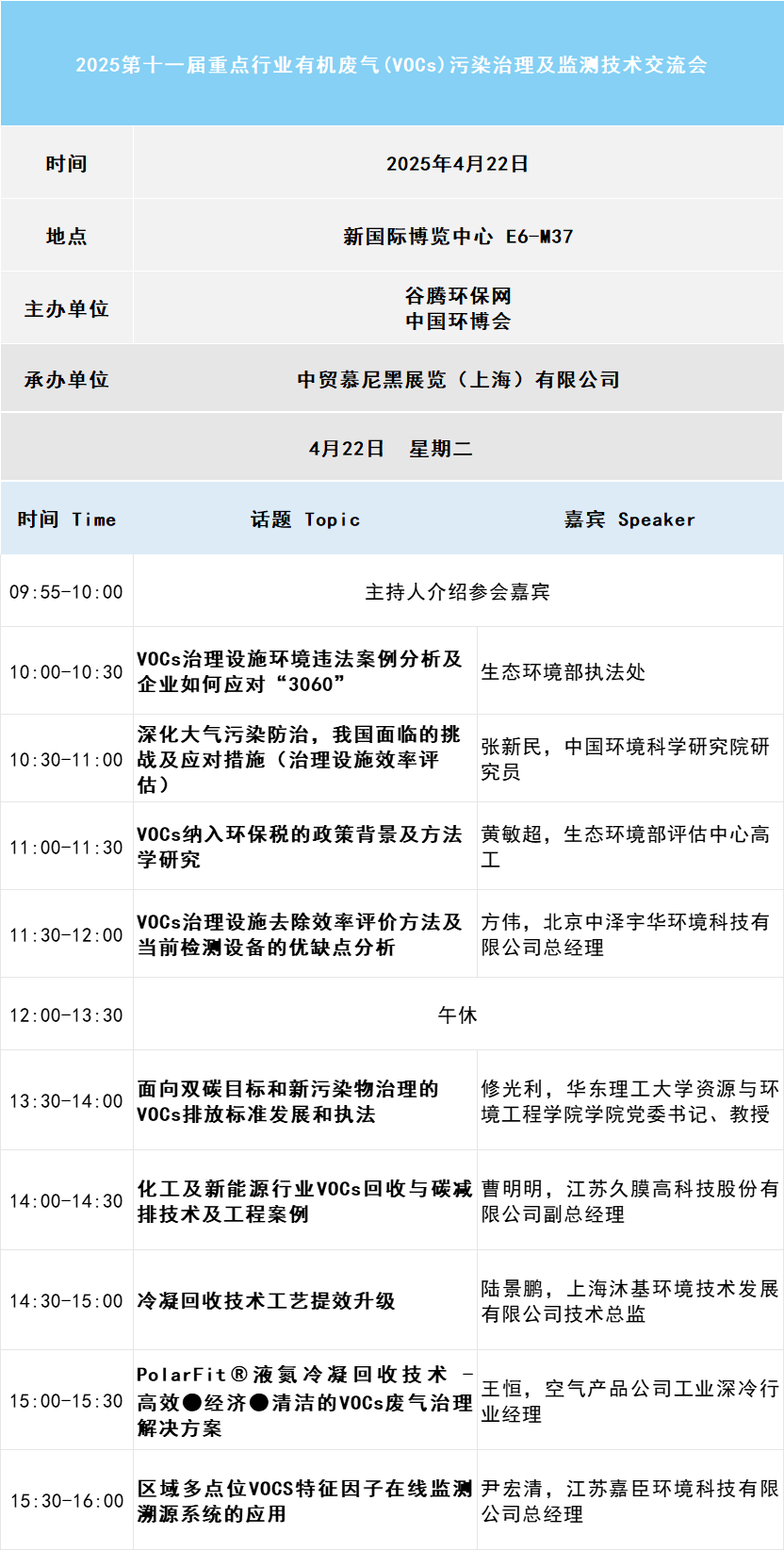 抢先揭晓！2025中国环境技术大会完整议程大公开，速来预约参会吧