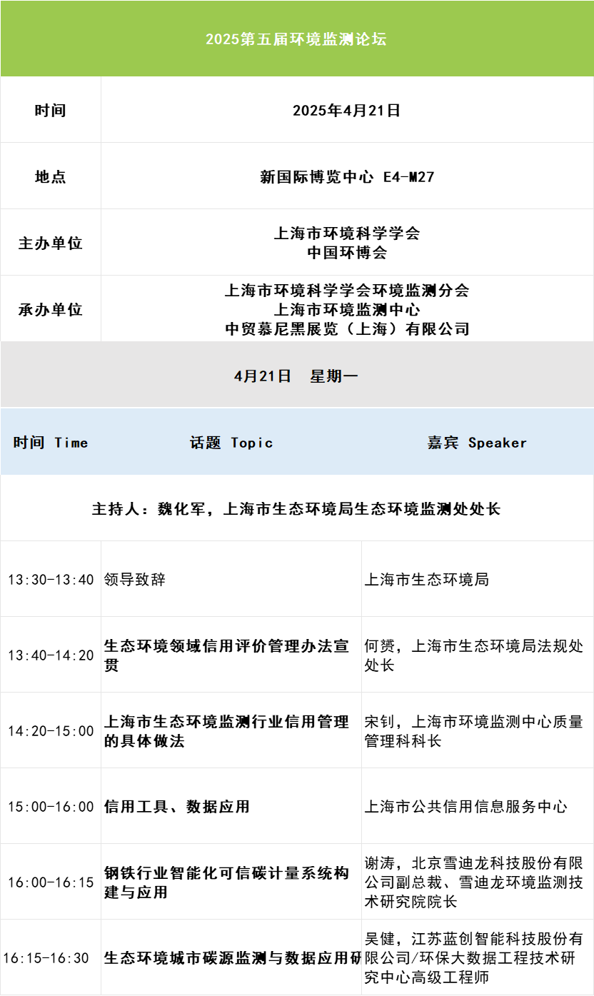 抢先揭晓！2025中国环境技术大会完整议程大公开，速来预约参会吧