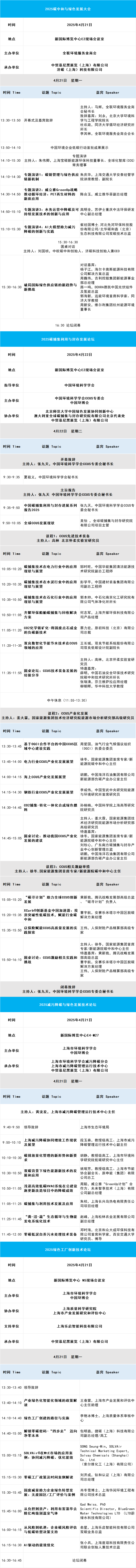 抢先揭晓！2025中国环境技术大会完整议程大公开，速来预约参会吧